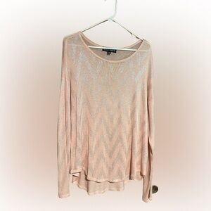 Pink and silver chevron sweater